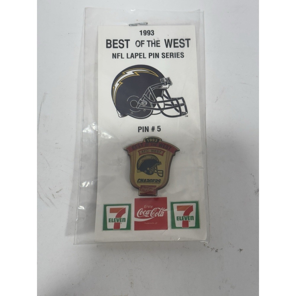 1993 NFL Best of the West Lapel Pin Series COCA-COLA 7/11 Set Of 9 Football - Picture 7 of 11
